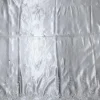 BUBBLE PUFFED SATIN METALLIC WHITE