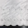 SATIN BORDER EMBROIDERY WHITE SMALL FLORAL
