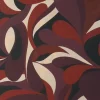 SATIN BUBBLE PRINTED ABSTRACT RED