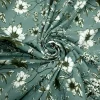 SATIN DULL PRINTED FLORAL SAGE