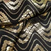 SATIN  FOILED SATIN  GOLD AND BLACK