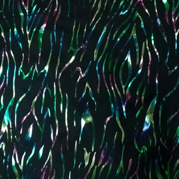 FOILED SATIN  INGWE MULTI  BLACK