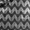 SATIN  FOILED SATIN  SILVER AND BLACK