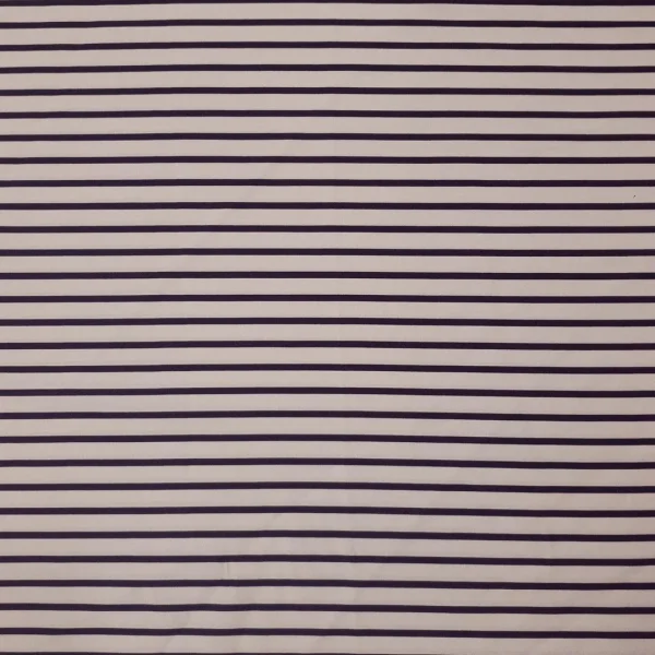 PRINTED SATIN SMALL STRIPE(P456) IVORY BLACK