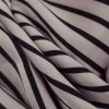 PRINTED SATIN SMALL STRIPE(P456) IVORY BLACK
