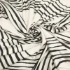 SATIN PRINTED TOTEME STRIPE CREAM