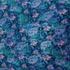 SATIN PRINTED VINTAGE FLORAL BLUE
