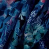 SATIN PRINTED VINTAGE FLORAL BLUE