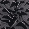 PRINTED BUBBLE SATIN ZIGZAG BLACK
