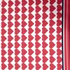 SATIN PTD CHIFFON -HEART RED