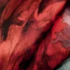 DIGITAL PRINTED SATEEN SPANDEX COTTON  BIG FLORAL MAROON