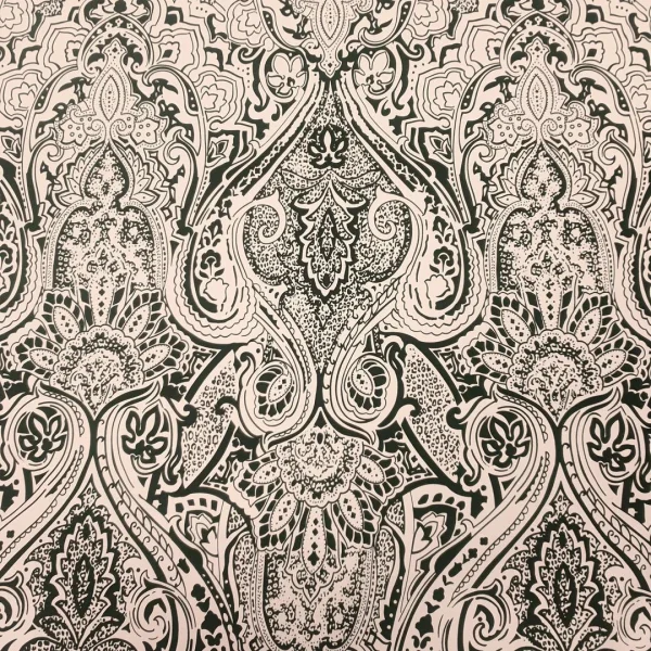 PRINTED COTTON SATEEN SPNDX PAISLEY STONE