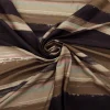 PRINTED COTTON SATEEN SPANDEX STRIPE CRAFT BROWN