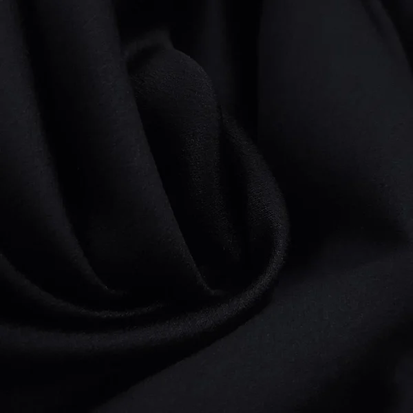 SATIN-BACKED CREPE BLACK
