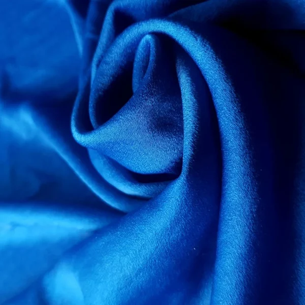 SATIN-BACKED CREPE COBALT