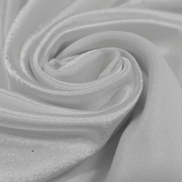 SATIN-BACKED CREPE WHITE