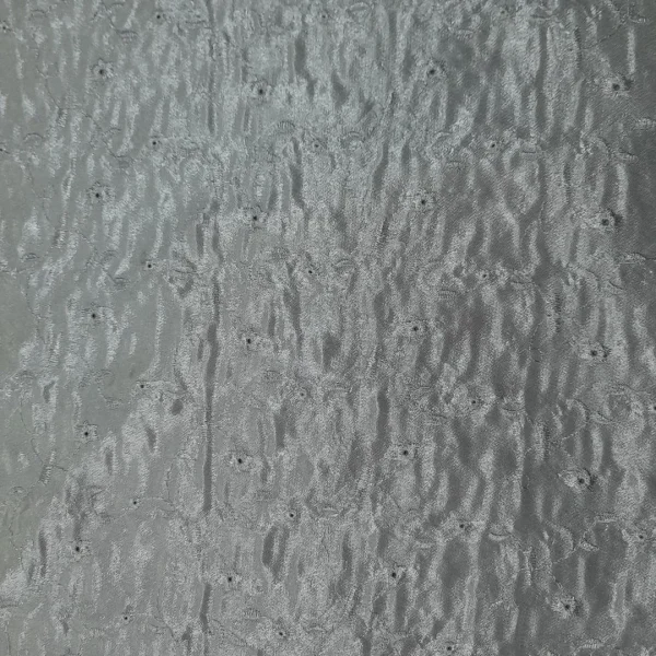 SATIN-BACKED CREPE WITH EMBOSSED DETAIL SILVER