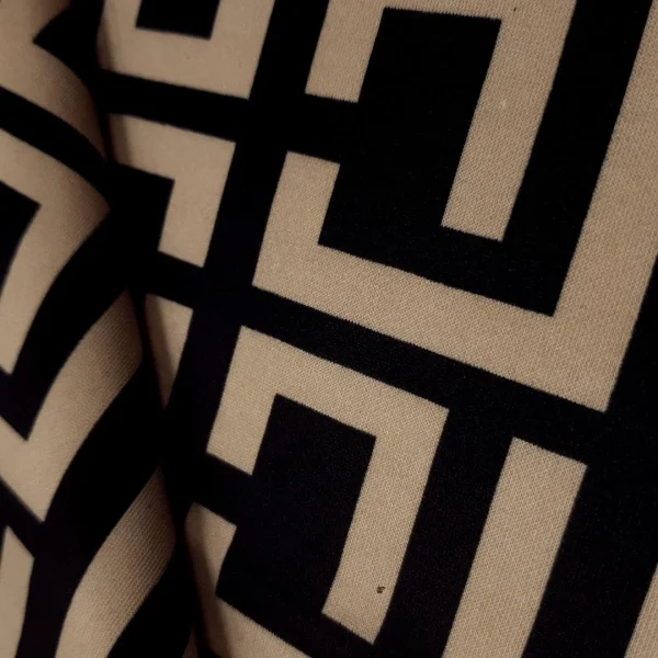 SCUBA PRINT FEND-BIG BLACK and TAUPE