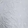 SILK FAUX SILK BORDER EMBROIDERY WHITE TULIP DESIGN EX AUSTRIA