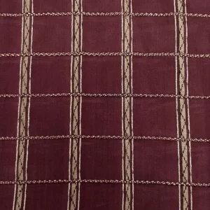 SILK ORGANZA ----DRY CLEAN ONLY----EMBOSSED LUREX MAROON