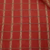SILK ORGANZA ----DRY CLEAN ONLY----EMBOSSED LUREX RED