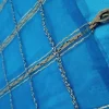 SILK ORGANZA ----DRY CLEAN ONLY----EMBOSSED LUREX TURQOISE