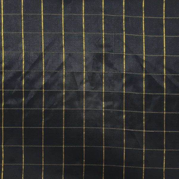 SLKO-CHK.B-2.webp SILK ORGANZA ----DRY CLEAN ONLY----CHECK EMBELLISHMENT BLACK