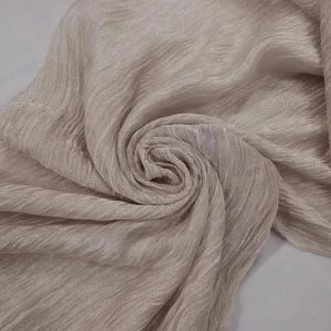 SILK ORGANZA CRUSHED----DRY CLEAN ONLY---- CHAMPAGNE GOLD