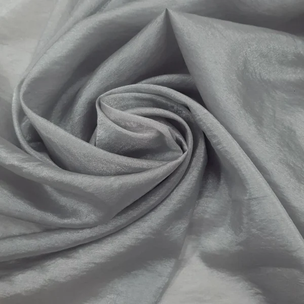 SILK ORGANZA CRUSHED----DRY CLEAN ONLY---- GREY