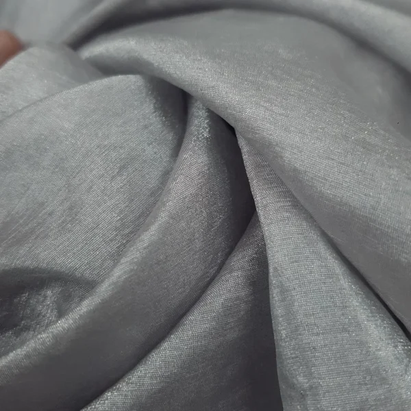 SILK ORGANZA CRUSHED----DRY CLEAN ONLY---- GREY