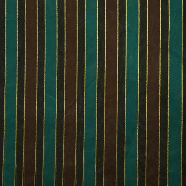 SILK ORGANZA STRIPE BROWN and  BOTTLE GREEN