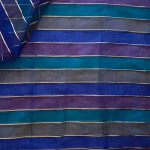 SILK ORGANZA RAINBOW ----DRY CLEAN ONLY---- 115CM WIDE ROYAL