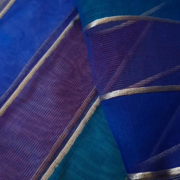 SILK ORGANZA RAINBOW ----DRY CLEAN ONLY---- 115CM WIDE ROYAL