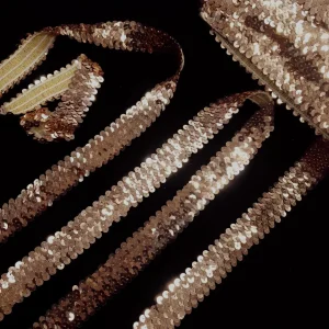 BRAID ELAST SEQ LRG ROSE GOLD