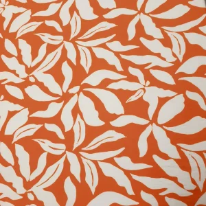 PRINTED SUPER SOFT HAMMERED FLORAL ORANGE