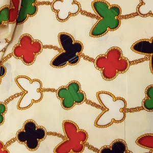 SUPER SOFT PRINTED CHAIN BUTTERFLY CREAM