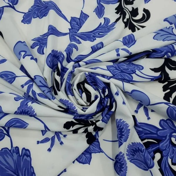 PRINTED SUPER SOFT VECTOR FLORAL BLUE