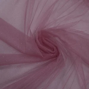 TULLE METALLIC DUSTY PINK