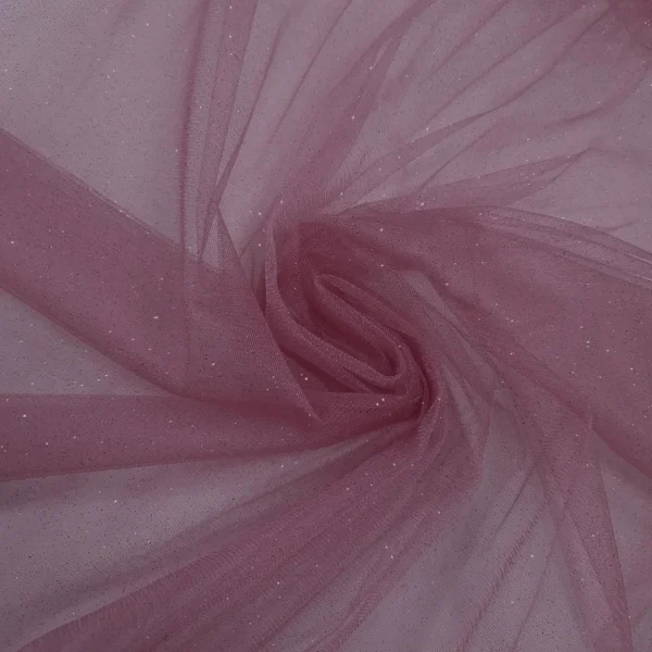 TULLE METALLIC DUSTY PINK