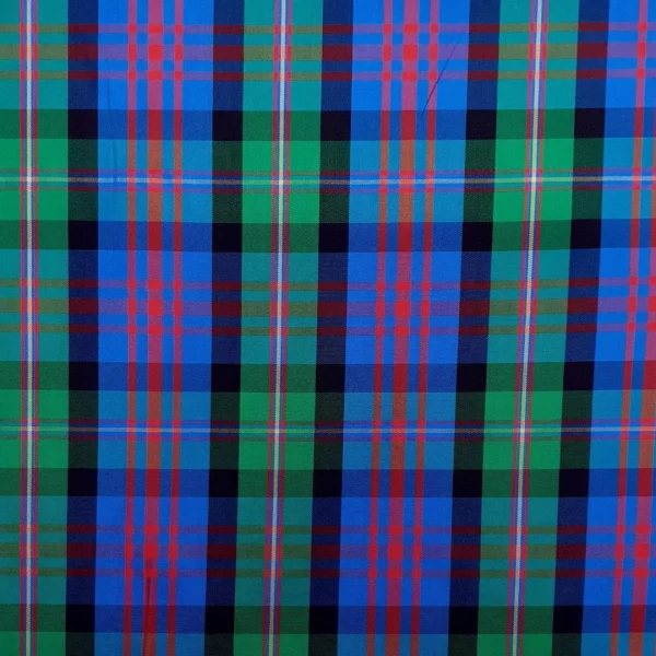 TWO TONE  TAFETTA  SCOT CHECK GREEN   BLUE