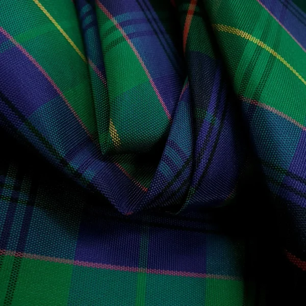 TWO TONE  TAFETTA  SCOTTISH CHECK PURP    GREEN