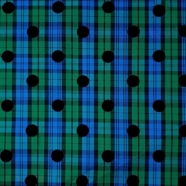 TWO TONE  TAFETTA  SCOTTISH POLKA GREEN