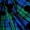 TWO TONE  TAFETTA  SCOTTISH POLKA GREEN