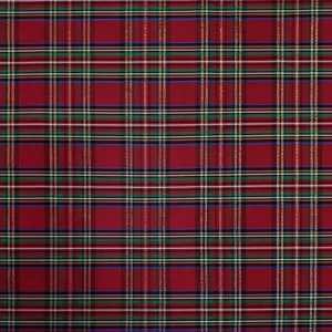 TWO TONE  TAFETTA  CHECK RED LUREX DETAIL
