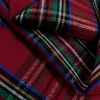 TWO TONE  TAFETTA  CHECK RED LUREX DETAIL