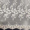 TULE(BD)-BCRM#2 TULLE BORDER BELL CRM IVORY
