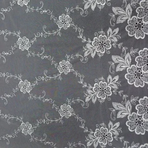 TULLE BORDER-ROSE(1) MILK