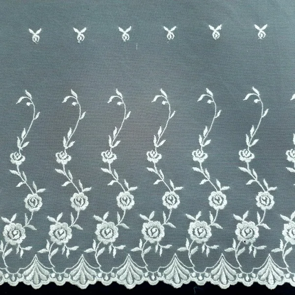 TULLE BORDER S FLORAL IVORY