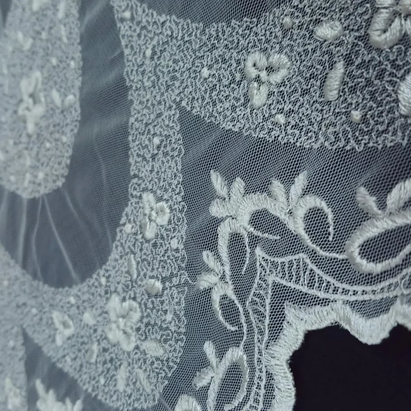 TULLE BORDER EMBROIDERY(2) CREAM