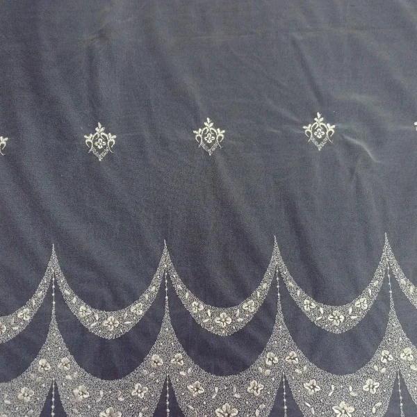 TULLE BORDER EMBROIDERY(2) MILK